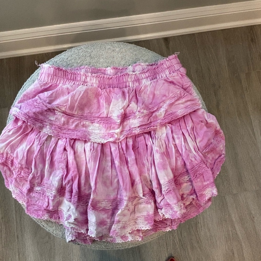 LoveShackFancy Pink Bubble Mini Skirt